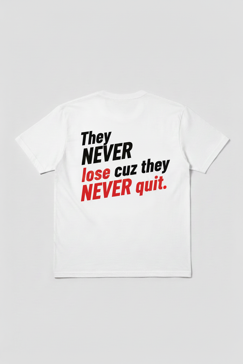 Back of Winners Win Tee - white colorway